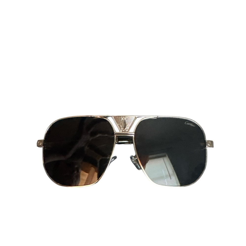 Cartier Gold and Black Sunglasses